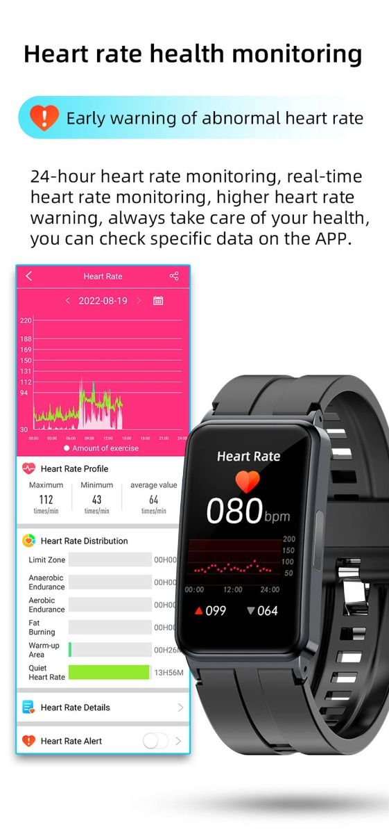 EP01 Inteligentné Hodinky, Glukóza v Krvi, EKG, HRV, Teplota, 1.47" HD Vodotesný Smart Náramok Fitness Tracker