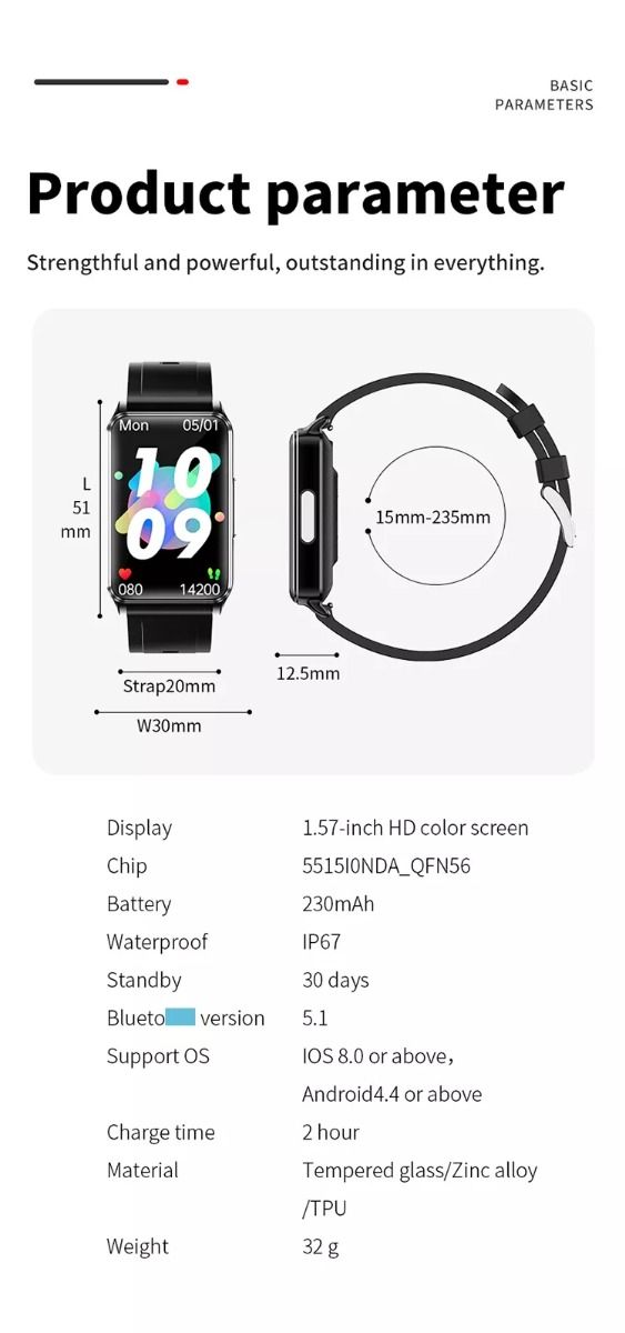 EP02 Smart Hodinky s Glukózou, EKG, HRV a 1.57" HD. Vodeodolné Zdravotné Sledovanie na Zápästí