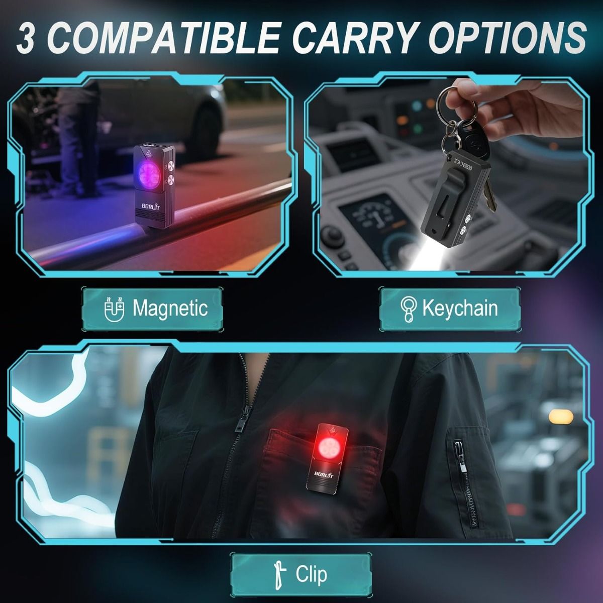 EV30 EDC svietidlo, 550lm USB-C nabíjateľné, kompaktné mini LED s 365nm UV svetlom na kľúče