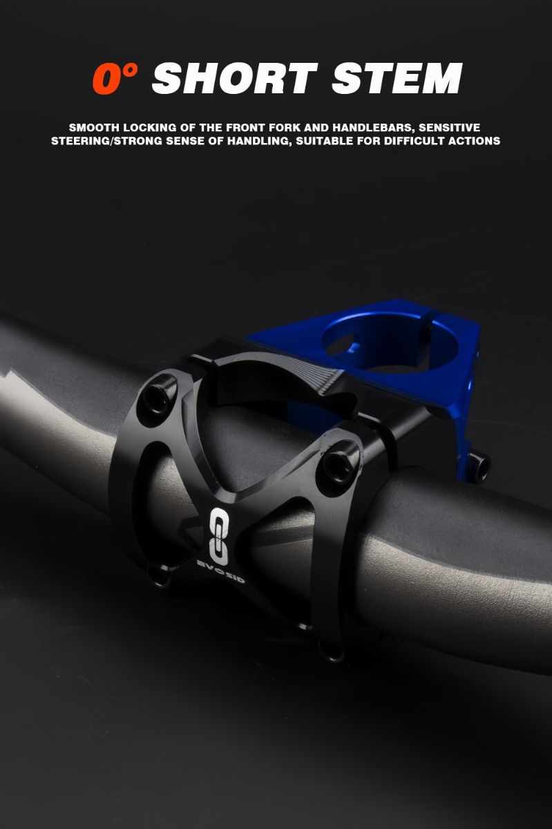 EVOSID Horský bicykel predstavec 31.6mm Nastaviteľný MTB Cyklistický doplnok Ľahký Odolný Čierna červená titánová