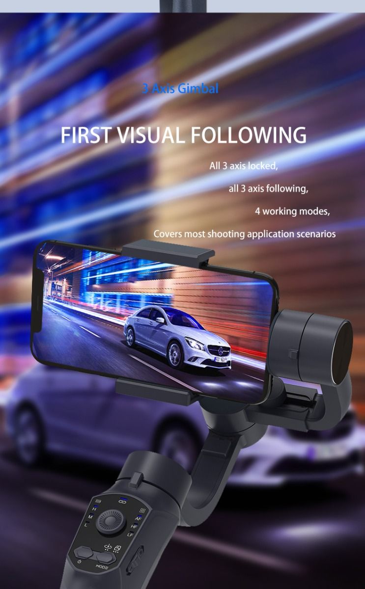 F10 Pro Stabilizátor 3-osový gimbal pre telefón na mobilné filmovanie s kompatibilitou so smartfónmi a rozpoznávaním tváre