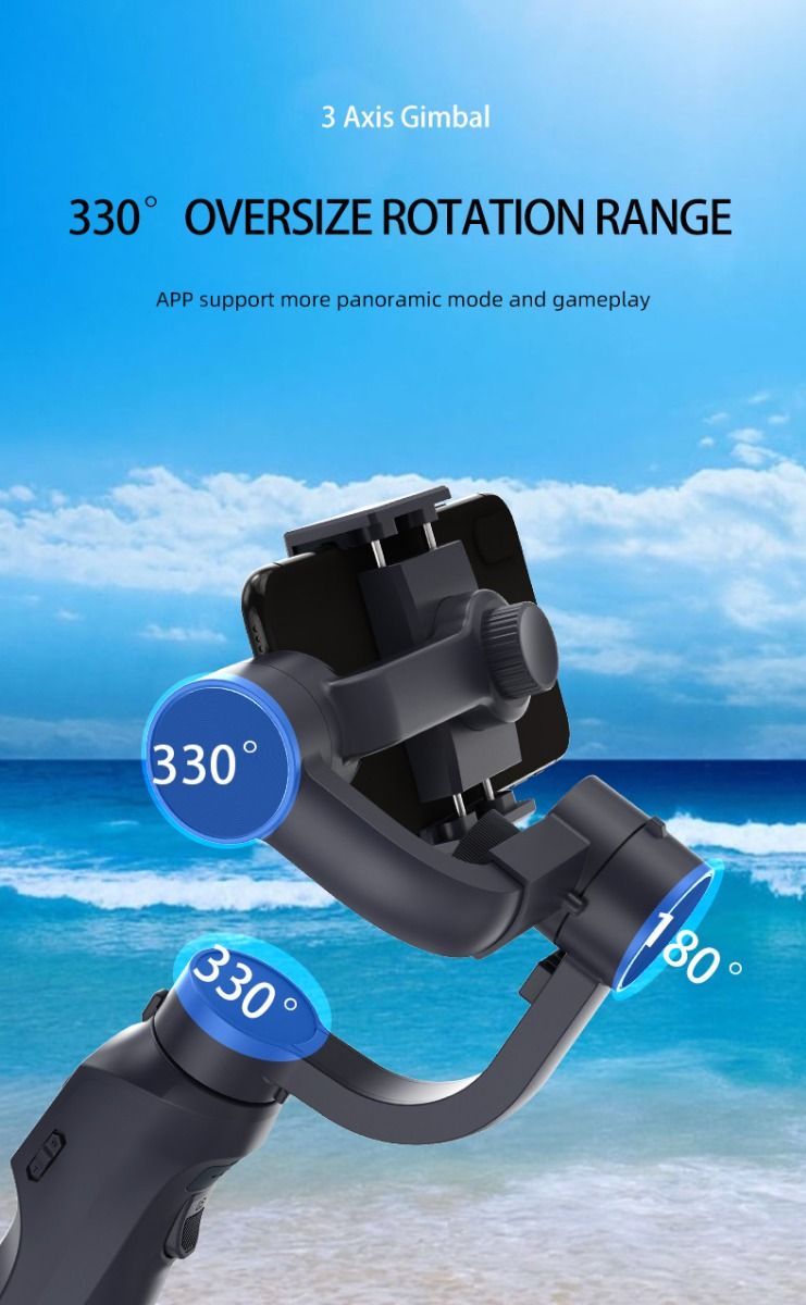 F10 Pro Stabilizátor 3-osový gimbal pre telefón na mobilné filmovanie s kompatibilitou so smartfónmi a rozpoznávaním tváre