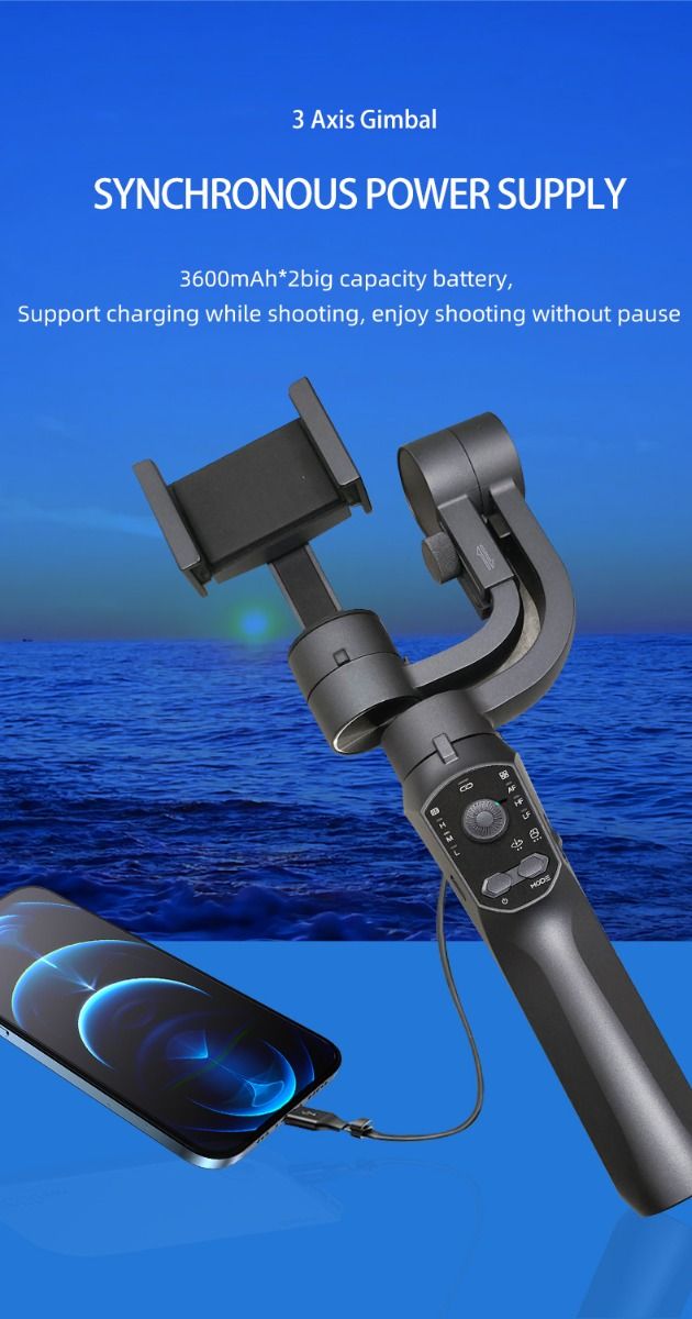 F10 Pro Stabilizátor 3-osový gimbal pre telefón na mobilné filmovanie s kompatibilitou so smartfónmi a rozpoznávaním tváre