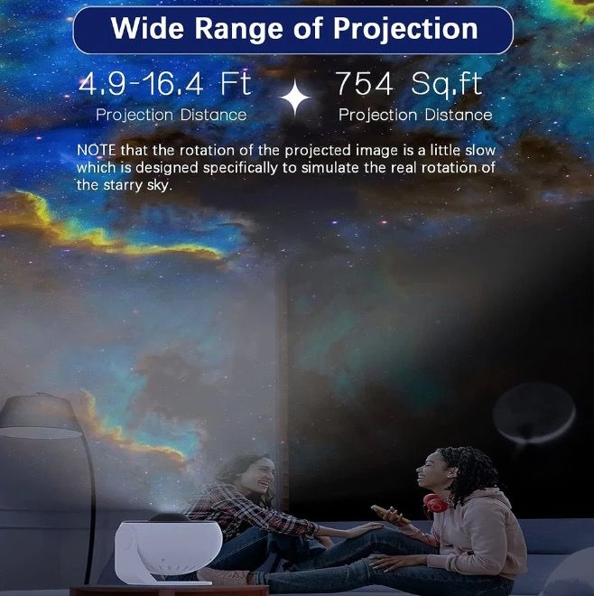 Nočné svetlo Galaxy projektor 12 v 1, lampa planetária pre deti s 360° otáčaním a upokojujúcou atmosférou.