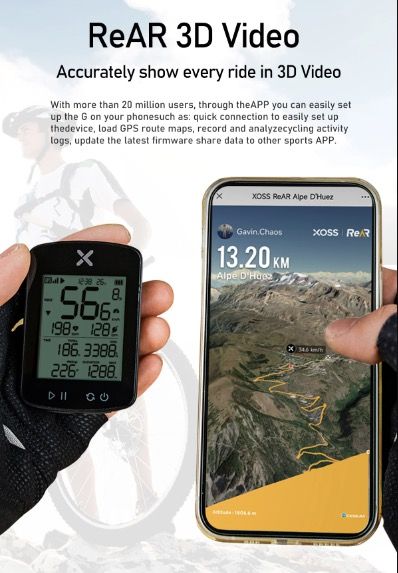 XOSS G+ G2 Cyklopočítač GPS Generácie Bezdrôtový Tachometer Sledovač s Vlastným Displejom a Snímačom Srdcového Tepu