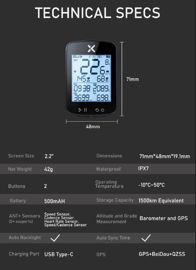 XOSS G+ G2 Cyklopočítač GPS Generácie Bezdrôtový Tachometer Sledovač s Vlastným Displejom a Snímačom Srdcového Tepu