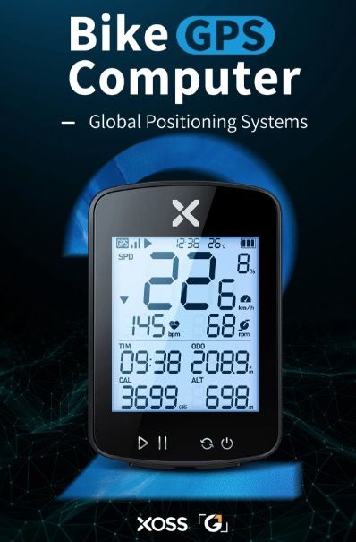 XOSS G+ G2 Cyklopočítač GPS Generácie Bezdrôtový Tachometer Sledovač s Vlastným Displejom a Snímačom Srdcového Tepu