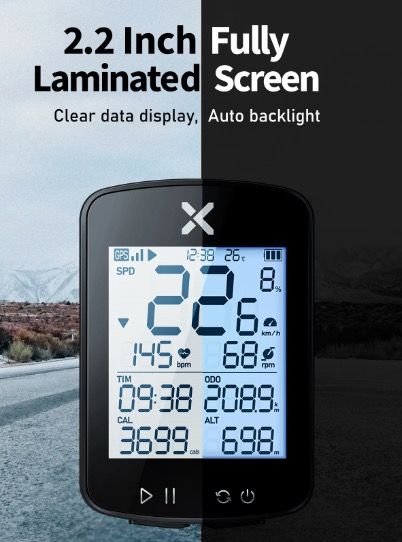 XOSS G+ G2 Cyklopočítač GPS Generácie Bezdrôtový Tachometer Sledovač s Vlastným Displejom a Snímačom Srdcového Tepu