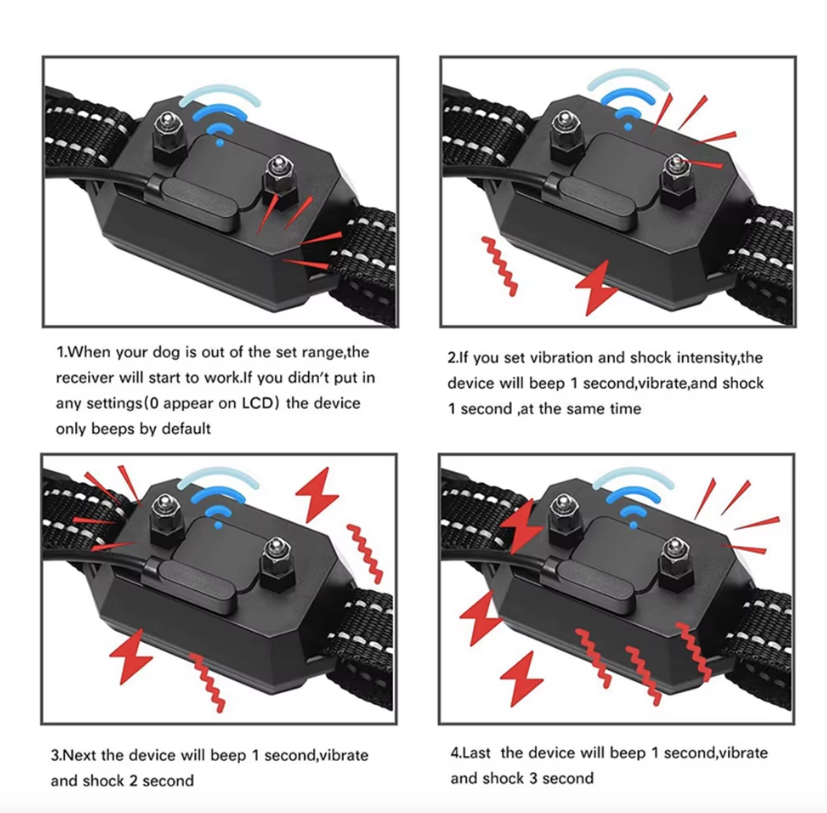 Bezdrôtový GPS ohradník pre psov vibračný dosah 100-3300 stôp bezpečnosť psa a kontrola hraníc bez drôtov