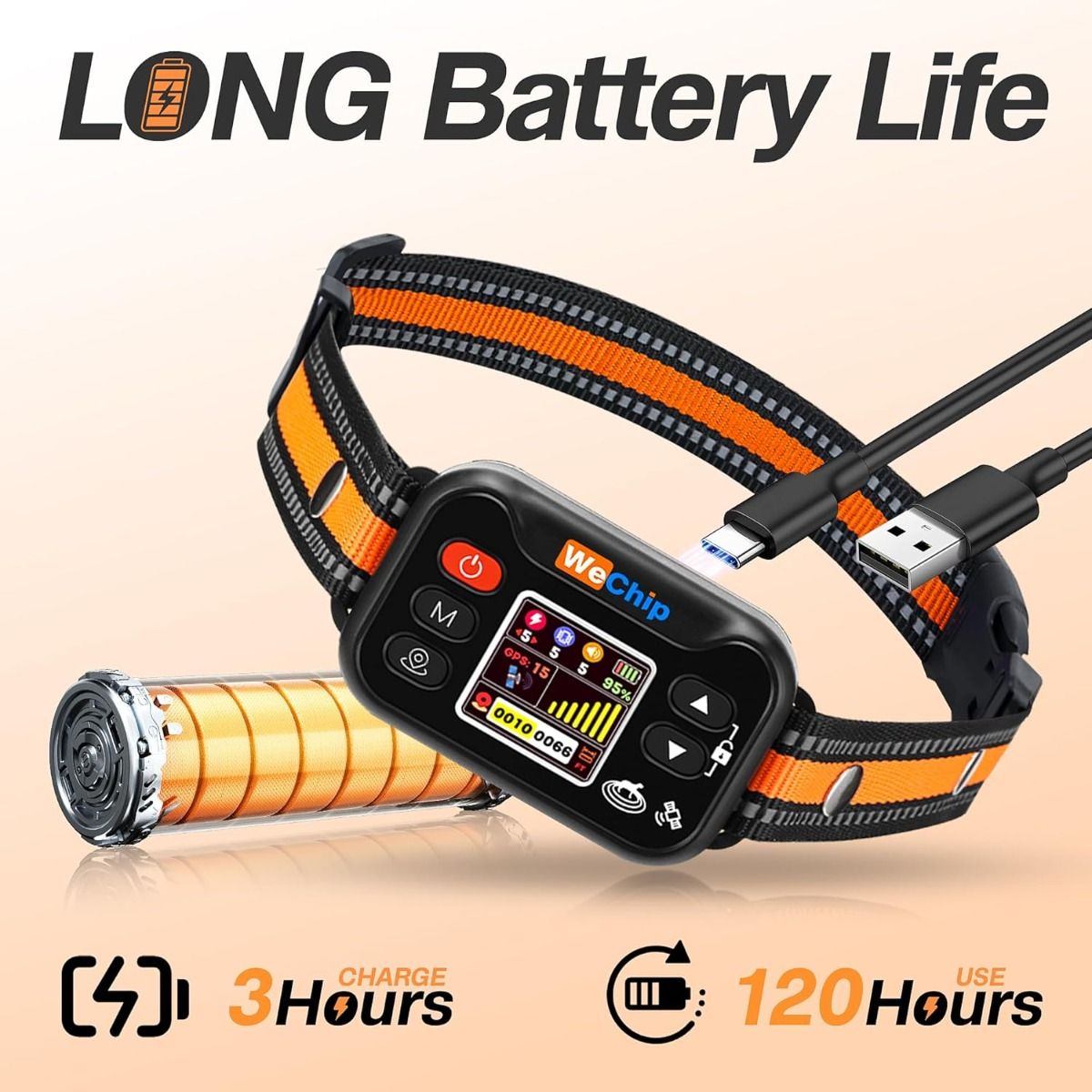 GPS Bezdrôtový Plot pre Psov, Dobíjací Obojok proti Štekaniu, Vodotesný Systém pre Psov 15-120 libier