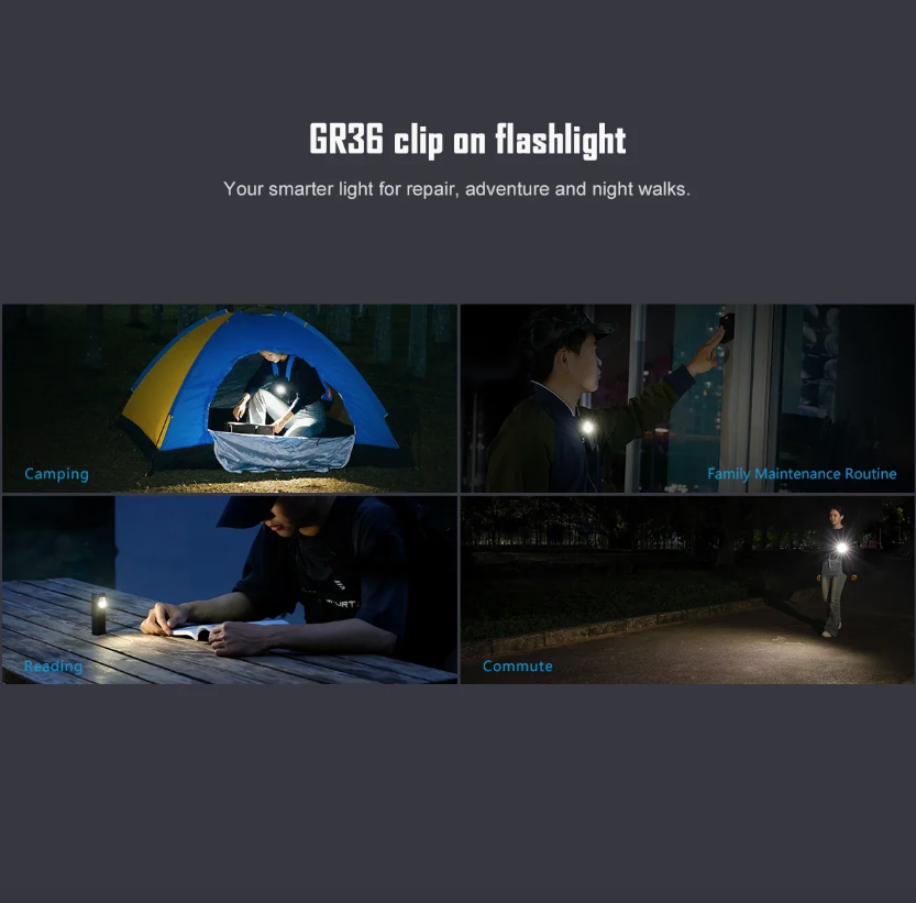 IMALENT GR36 EDC svietidlo, super jasné 2800lm, Type-C nabíjateľné LED, magnetické.