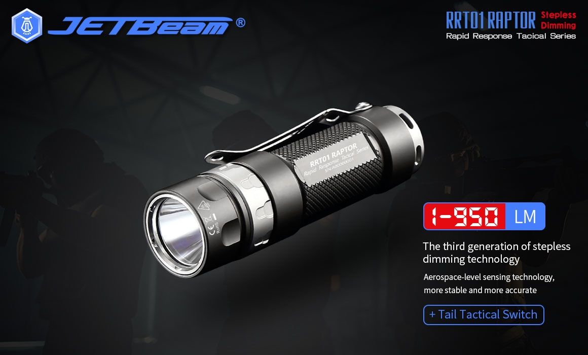 JETBeam JET-RRT01 XP-L 950 Lumen LED EDC baterka – odolné vonkajšie osvetlenie na kempovanie a turistiku
