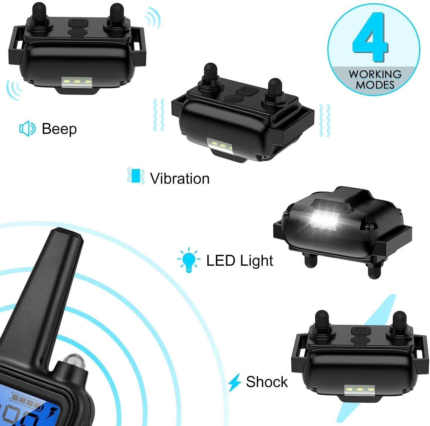 800m elektrický výcvikový obojok pre psov s LCD displejom, nabíjateľný, vodotesný obojok, efektívny vonkajší výcvik