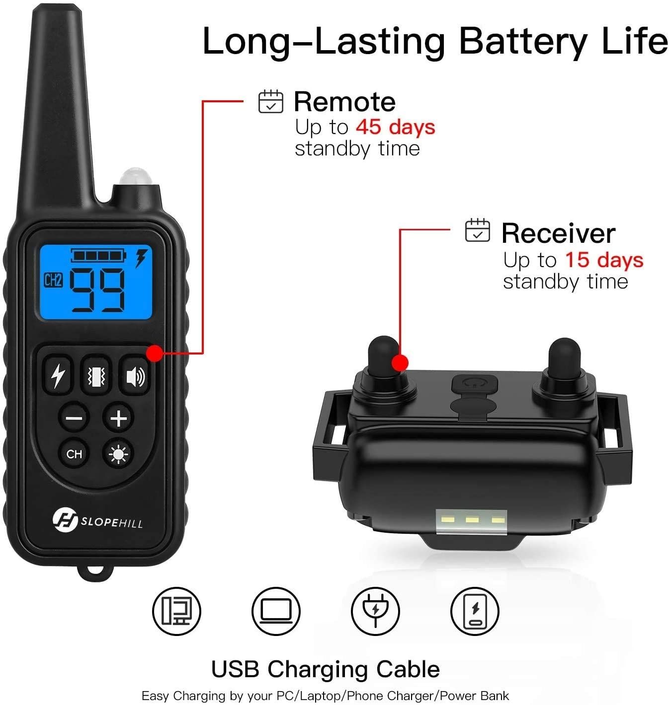 800m elektrický výcvikový obojok pre psov s LCD displejom, nabíjateľný, vodotesný obojok, efektívny vonkajší výcvik