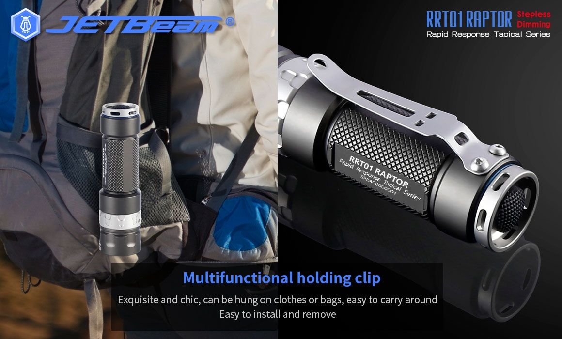 JETBeam JET-RRT01 XP-L 950 Lumen LED EDC baterka – odolné vonkajšie osvetlenie na kempovanie a turistiku