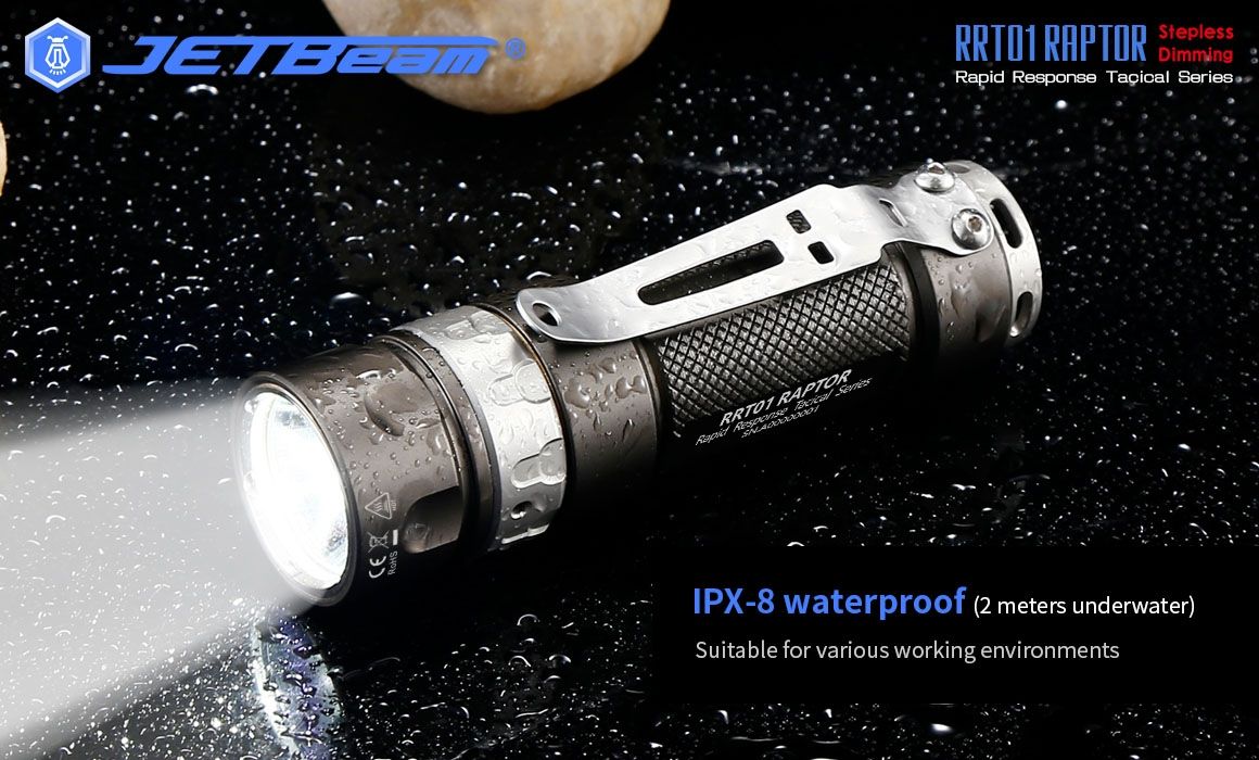 JETBeam JET-RRT01 XP-L 950 Lumen LED EDC baterka – odolné vonkajšie osvetlenie na kempovanie a turistiku