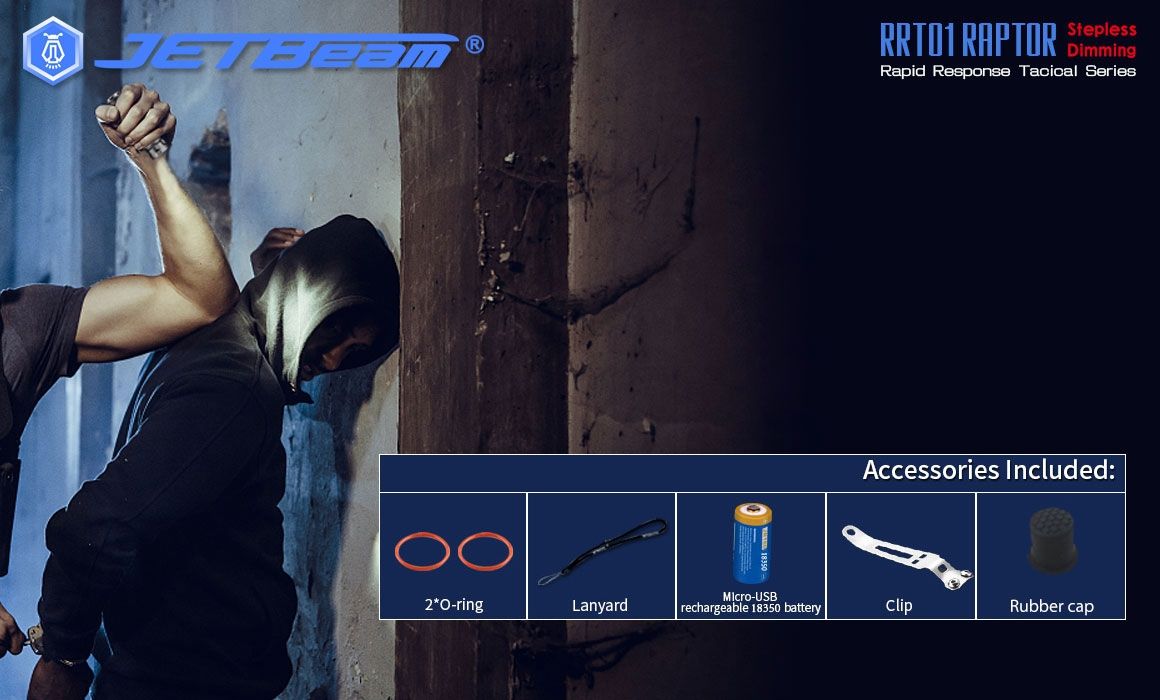 JETBeam JET-RRT01 XP-L 950 Lumen LED EDC baterka – odolné vonkajšie osvetlenie na kempovanie a turistiku