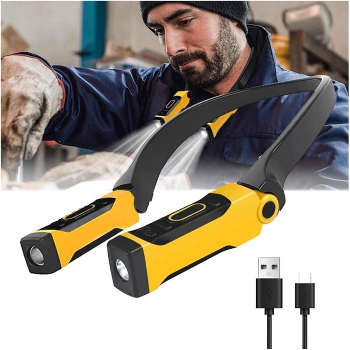 Nabíjateľné krčné svetlo -LED závesné krčné svetlo-USB krčné čítacie svetlo