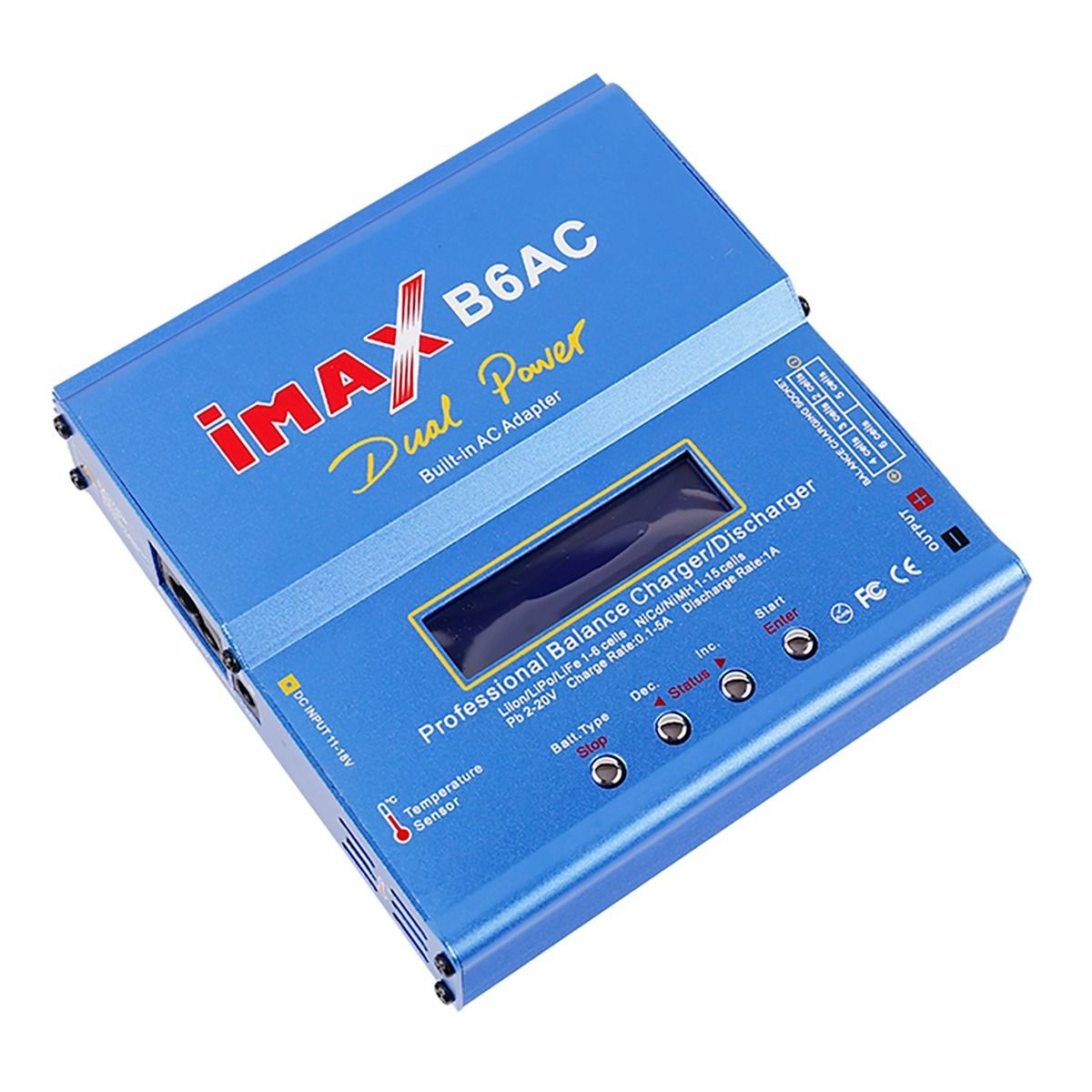 Imax B6AC 80W 6A RC Nabíjačka s digitálnym LCD pre LiPo NiMH batérie, maximálna bezpečnosť, rýchle nabíjanie