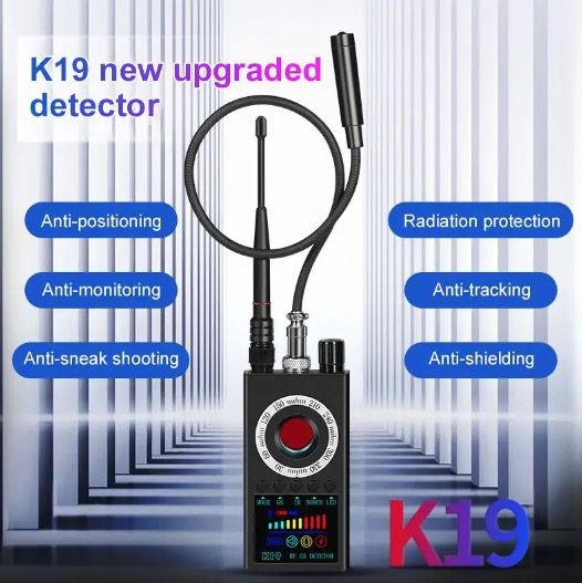 K19 Bezdrôtový RF detektor signálu GPS sledovač, kompaktné bezpečnostné zariadenie na ochranu súkromia a detekciu sledovania