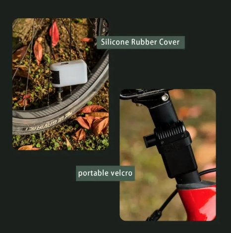 A2 Mini elektrická vzduchová pumpa bezdrôtová prenosná nafukovač na bicykel ventil Presta a Schrader ľahké cyklistické vybavenie