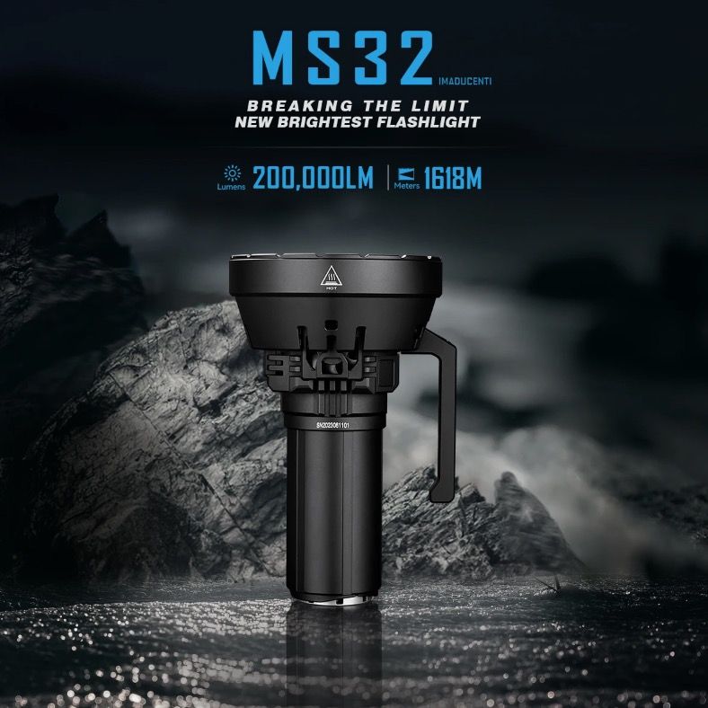 IMALENT MS32 200000 Lumen LED vysoko výkonná baterka s viacerými režimami osvetlenia pre vonkajšie dobrodružstvá