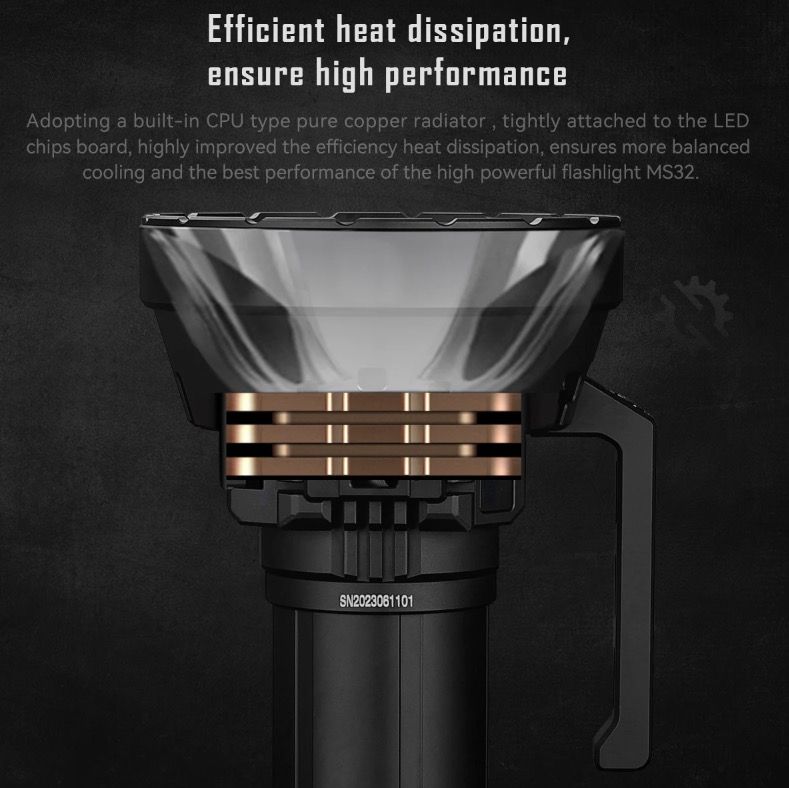 IMALENT MS32 200000 Lumen LED vysoko výkonná baterka s viacerými režimami osvetlenia pre vonkajšie dobrodružstvá