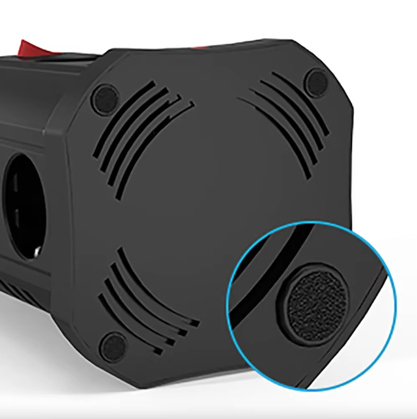 EÚ viaczásuvkový prepäťový chránič 4000W 16A s USB portom, multi-zásuvka s nočným svetlom
