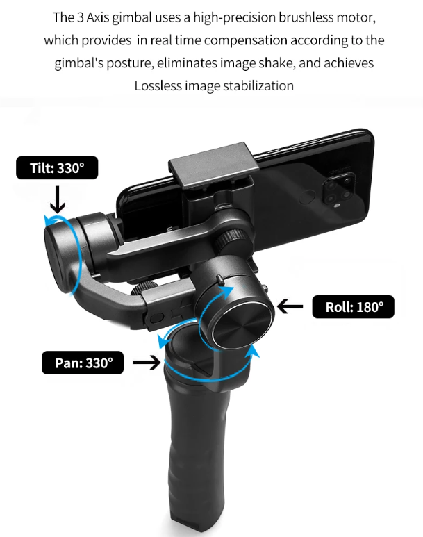 F6 3-osový gimbal ručný stabilizátor pre plynulé videá a vlogovanie s dlhou životnosťou batérie