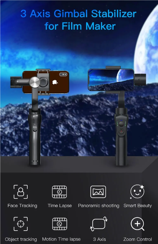 F6 3-osový gimbal ručný stabilizátor pre plynulé videá a vlogovanie s dlhou životnosťou batérie