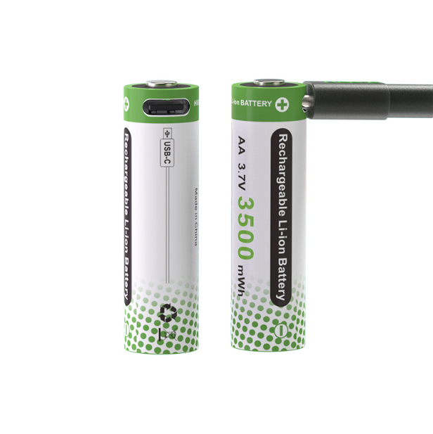 3.7V AA 3500mWh Type-C nabíjateľná batéria