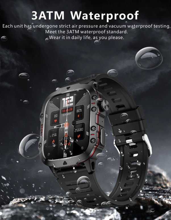 QX11 Smart Watch pre mužov, IP68 5ATM Outdoorové Športové Pánske Hodinky s Bluetooth Volaním Fitness Tracker