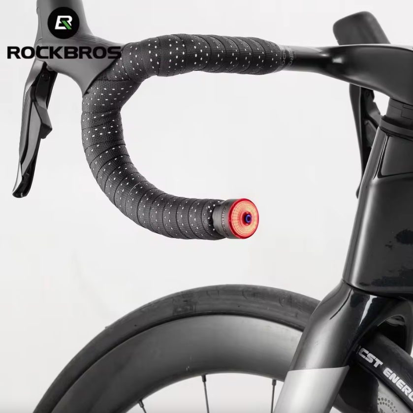 ROCKBROS R0 Svetlo na bicykel do koncovky riadidiel Type-C MTB cestná cyklistika zadné svetlo