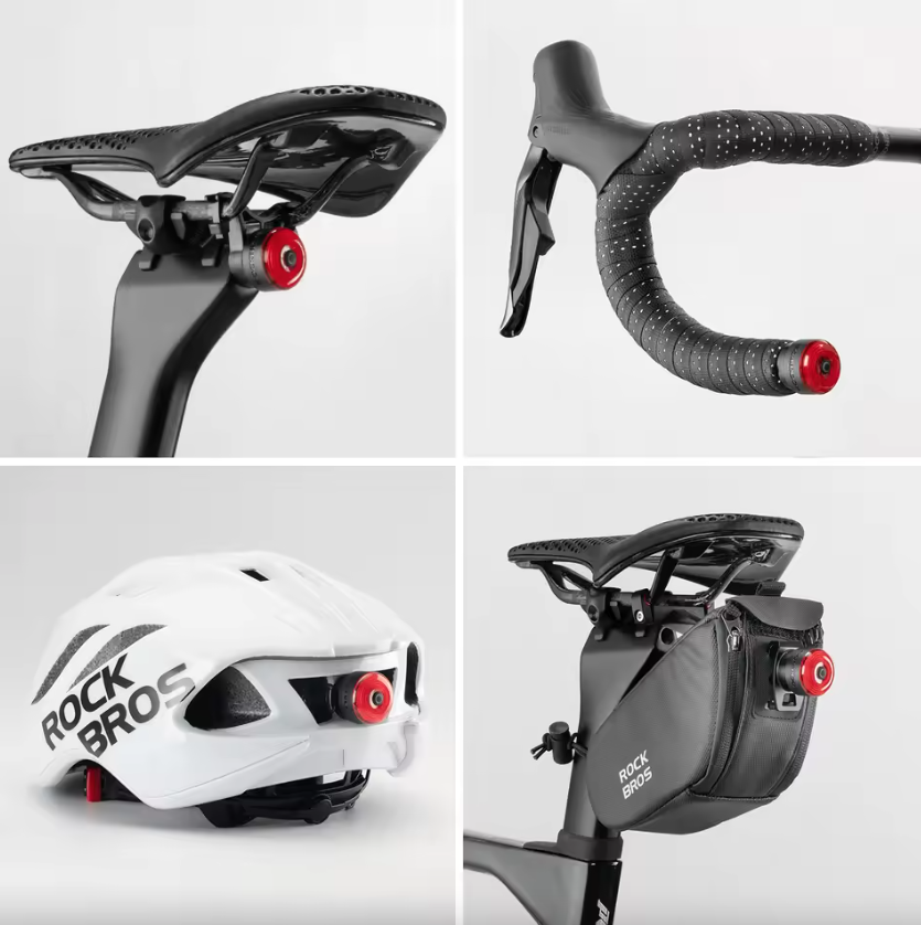 ROCKBROS R0 Svetlo na bicykel do koncovky riadidiel Type-C MTB cestná cyklistika zadné svetlo