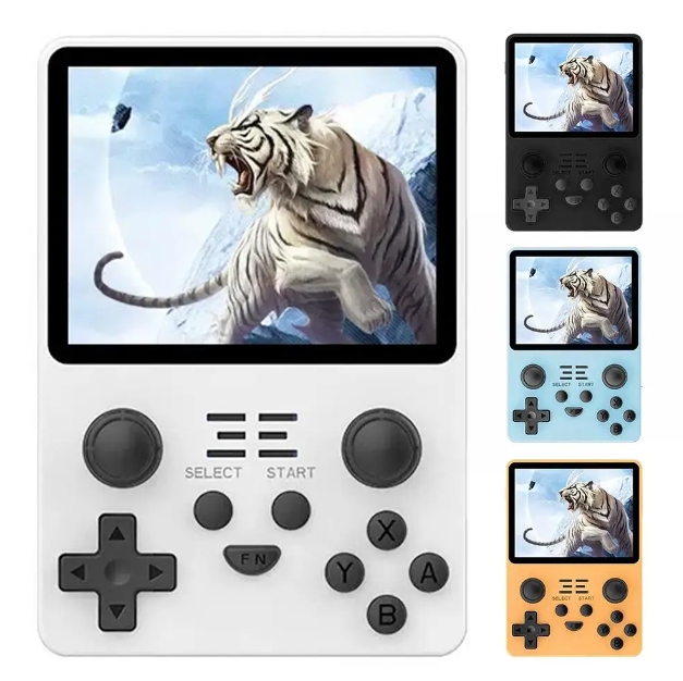 POWKIDDY RGB20S prenosná herná konzola pre retro hry s RK3326 3,5-palcovou obrazovkou a hernými emulátormi N64 a PS1