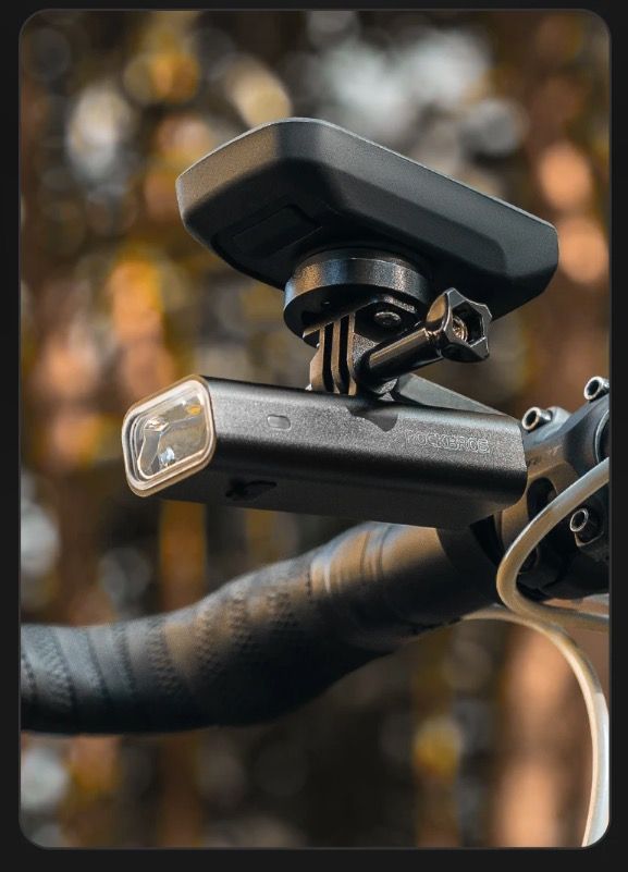ROCKBROS RHL-1000LUMEN Predné svetlo na bicykel, odolné voči dažďu, LED cyklistické svetlo, nabíjateľné cez USB-C, na nočnú jazdu