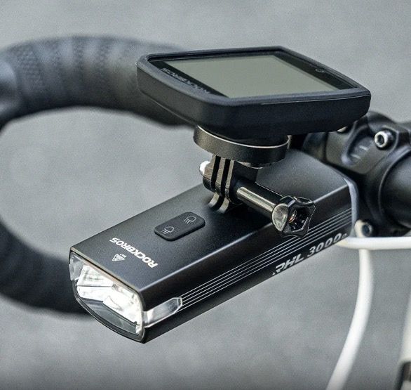 ROCKBROS RHL3000 Cyklistické svetlo 3000 lúmenov, LED predné svetlo, 10000mAh batéria, vodeodolné, na MTB a cestnú cyklistiku, odolné