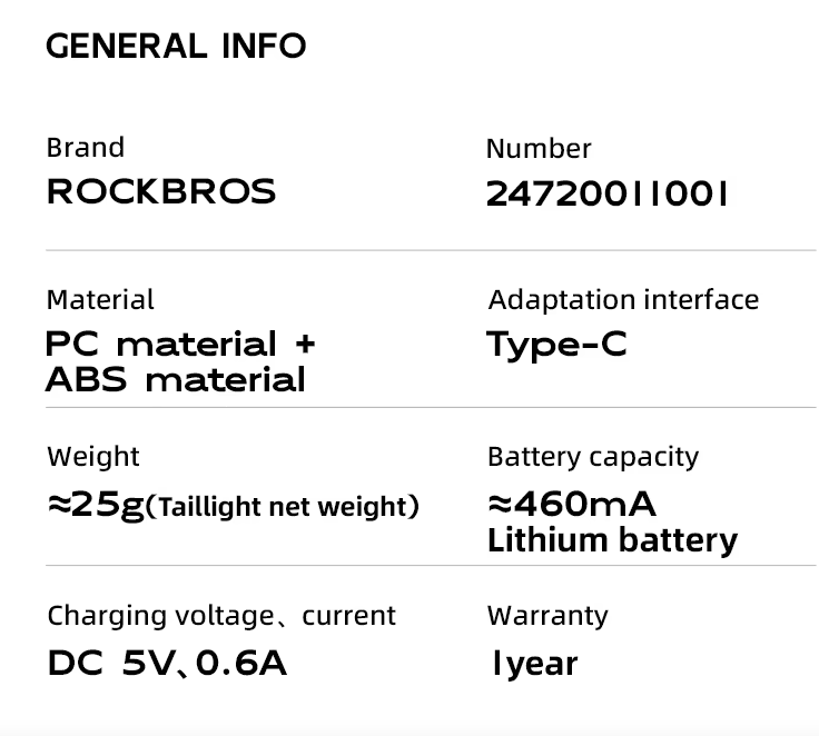 ROCKBROS Smart zadné svetlo na bicykel – IP64 vodotesné, výstražné, s nabíjaním cez USB-C a detekciou brzdenia, nočné cyklistické svetlo, príslušenstvo na bicykel