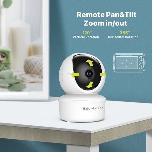 5-palcový detský monitor SM650 HD 720P video dlhotrvajúca batéria dvojsmerné audio prenosný dohľad nad dojčatami