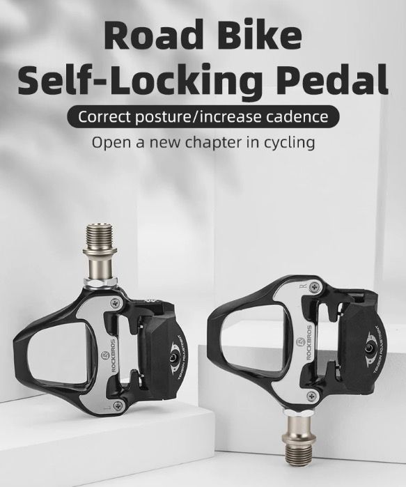 ROCKBROS SPD-SL ultralight pedále pre cestné bicykle z hliníkovej zliatiny pre cyklistickú efektivitu a stabilitu