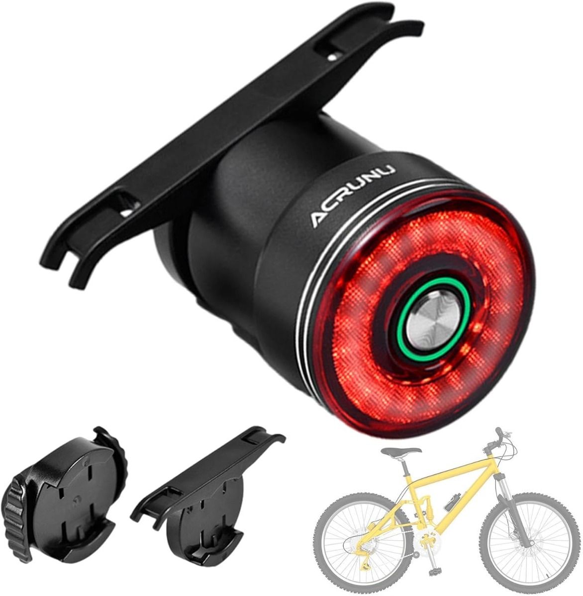 Smart zadné svetlo na bicykel s brzdovou indukciou, zadné svetlo na sedlovú tyč a sedlo bicykla, vodotesné, USB nabíjanie, cyklistické zadné svetlo