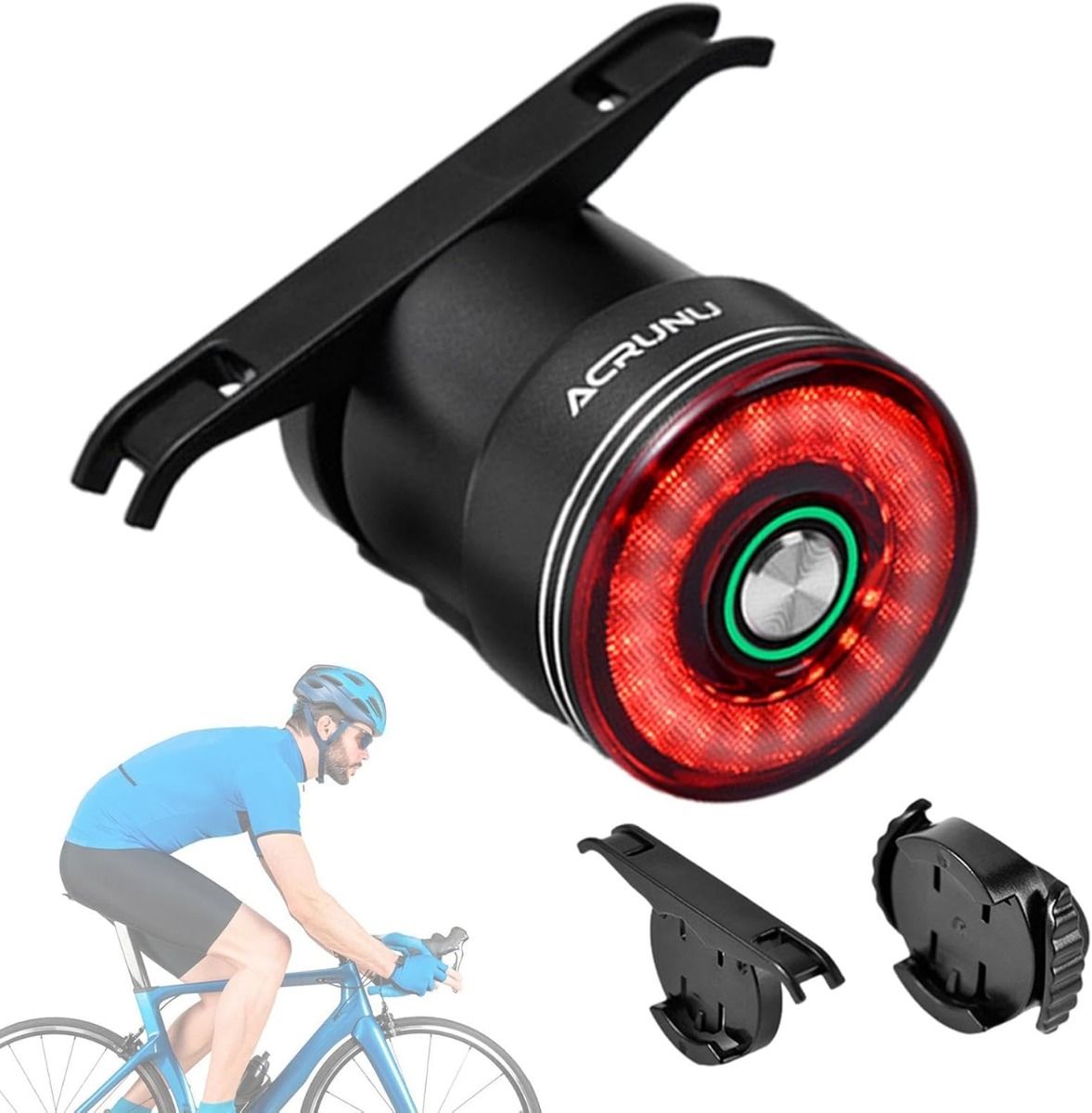 Smart zadné svetlo na bicykel s brzdovou indukciou, zadné svetlo na sedlovú tyč a sedlo bicykla, vodotesné, USB nabíjanie, cyklistické zadné svetlo