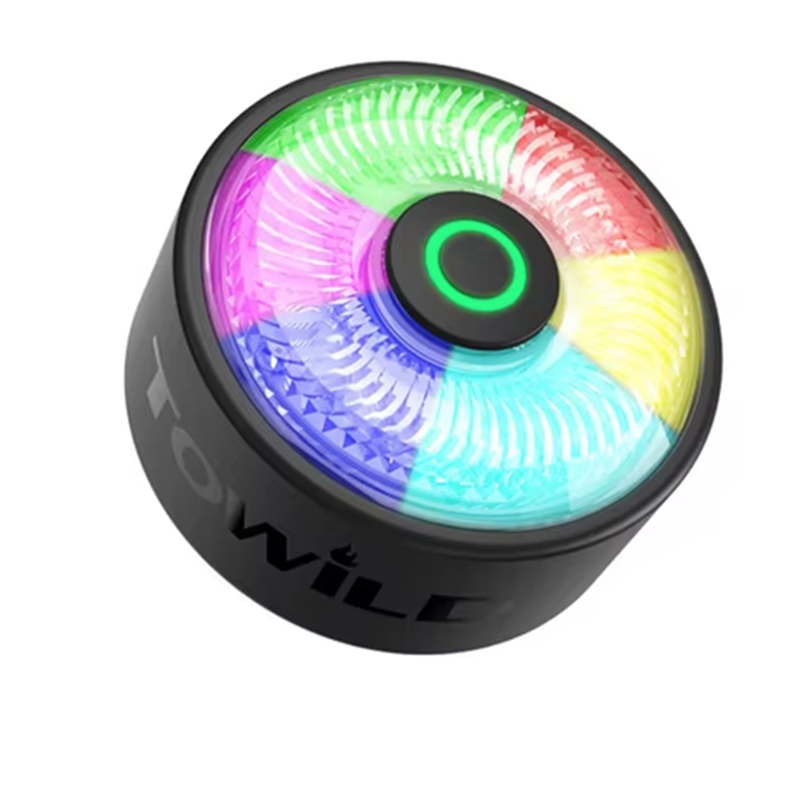 TOWILD TL03Pro LED Cyklistické zadné svetlo inteligentný brzdový senzor sedemfarebné blikanie odolný cyklistický doplnok