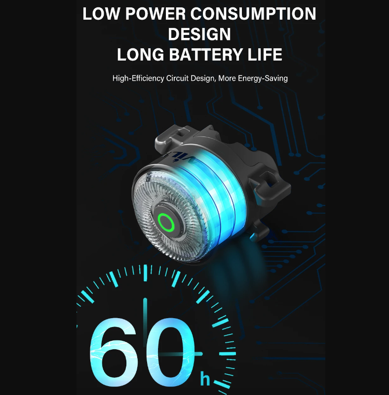 TOWILD TL03Pro LED Cyklistické zadné svetlo inteligentný brzdový senzor sedemfarebné blikanie odolný cyklistický doplnok