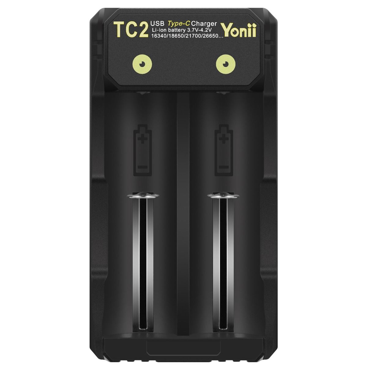TC2 USB Type-C nabíjačka, rýchle nabíjanie 4.2V pre 18650 21700 Li-ion batérie, dva porty pre outdoorové vybavenie