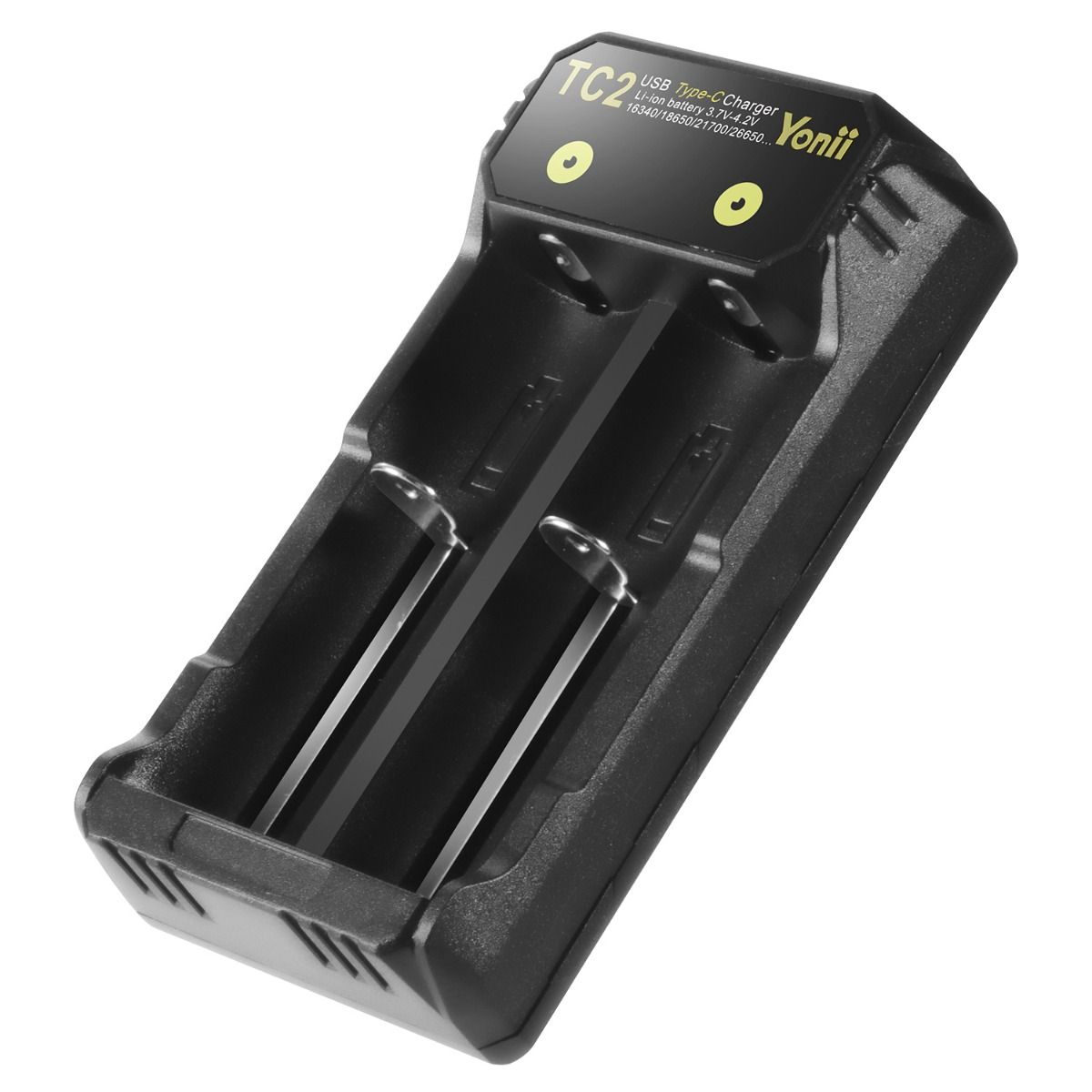 TC2 USB Type-C nabíjačka, rýchle nabíjanie 4.2V pre 18650 21700 Li-ion batérie, dva porty pre outdoorové vybavenie