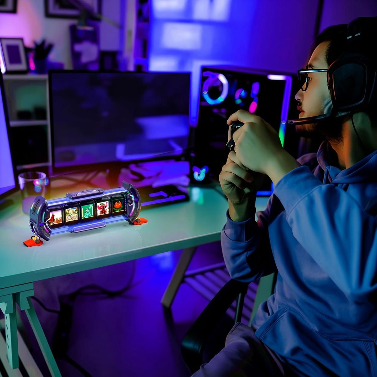 Divoom Times Gate Kyberpunk Digitálny Budík | Smart Aplikácia, RGB LED Displej