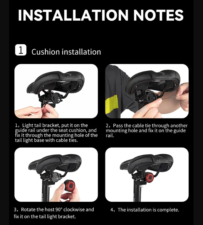 TOWILD TL03 Cyklistické inteligentné automatické brzdové snímacie LED zadné svetlo – príslušenstvo na bicykel s piatimi režimami blikania