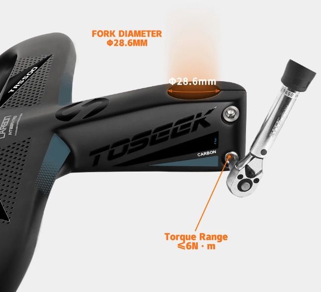 TOSEEK TR5500 celokarbónový predstavec s matnou čiernou povrchovou úpravou ultra ľahké cyklistické diely