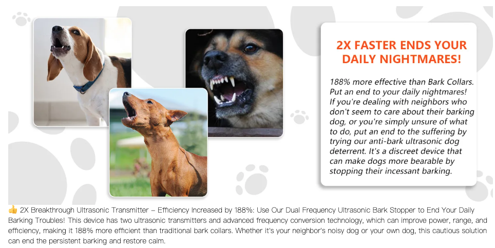 Ultrazvukové zariadenie proti štekaniu | Automatické zastavovanie | Výcvik psov | Minimalizácia hluku